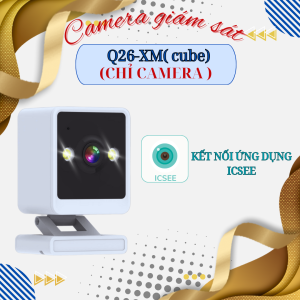 Camera an ninh iCSee XM-Q26 Cube-  Camera trong nhà  - Đàm thoại hai chiều- Báo động âm thanh ánh sáng -  Nhận diện con người- Cảnh báo chuyển động- Độ phân giải FHD