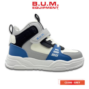 BUM Equipment Kids Shoe CS597/CS598 Black/Grey - Kasut Kanak-Kanak Kasual Ringan Selesa Sneakers