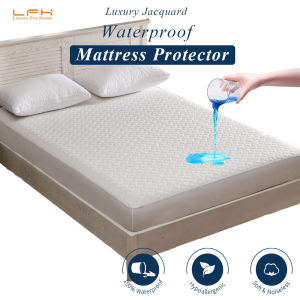 ผ้าคลุมกันเปื้อนที่นอนกันน้ํา 3D air ฌาคาร์ด Mattress Pad Cover Queen King Size ผ้าปูที่นอนรัดรูป