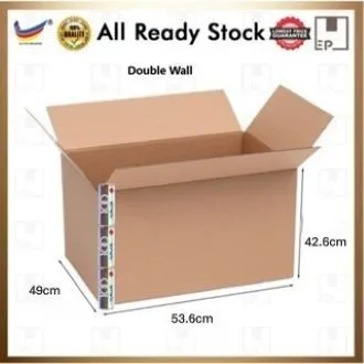 EZPACK Double Wall Big Carton Box Packing Box Kotak Shipping Moving House Box 5 Layers-BA Flute -8MM