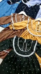 Gamis Panjang anak Perempuan CHALONDRA By Mybee Dress Baju Muslim Anak Cewek Usia 1-3 tahun Murah