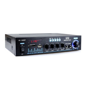 Produknya Sudah Siap 2000Watt Bluetoth Power Amplifier AV-568BT Ampli Stereo Karaoke USB TF FM Radio Home Theater 2.0 Channel Amplifier Treble Bass Booster