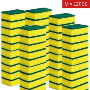 BINLU 12pcs Double-Sided Magic Sponge – Dishwashing & Pot Cleaning Scrub Multi-Purpose Cleaning Tools Kitchen Cleaning Accessories