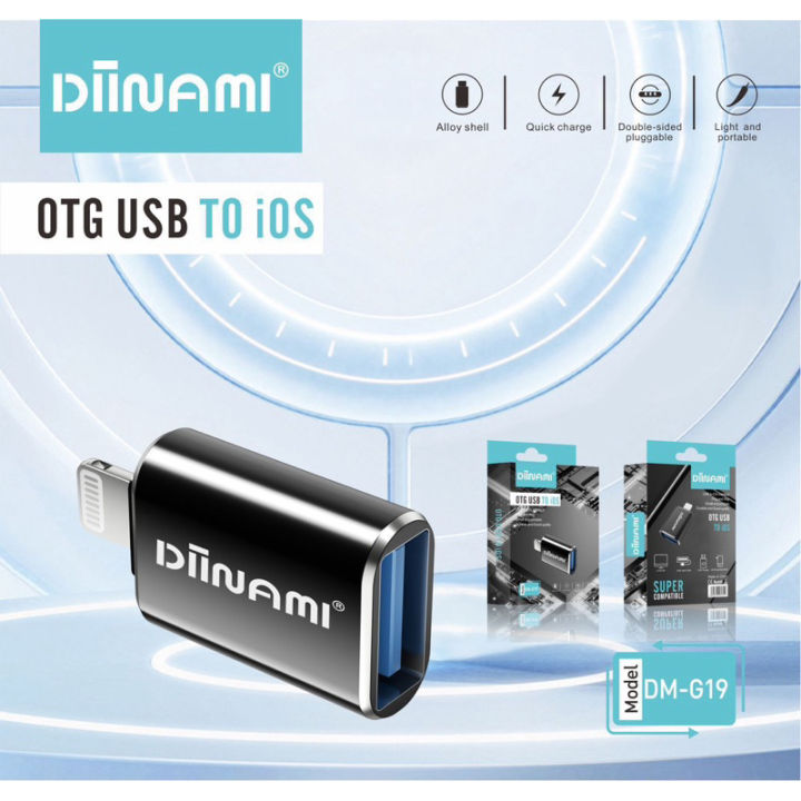 SP) DIINAMI DM-G19 OTG FOR IPHONE APPLE UP IOS 13 ON THE GO USB