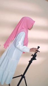 Jilbab Hijab Wanita Dewasa: Kerudung Jersey Instan Kancing Terbaru