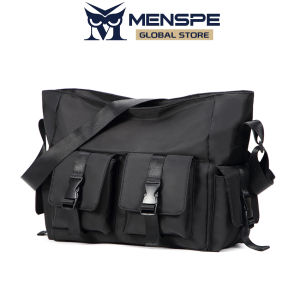 MENSPE Men Shoulder Bags Fashion Messenger Bag Cross Body Bag Waterproof Bag Large Capacity Sling Bags Simple Casual Sport Street Bag for Student Teenager