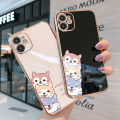 Hontinga Casing Case For VIVO V30 V30e V29 5G Y78 V27E V27 Pro 5G Case Fashion Cute Cartoon Dogs Luxury Chrome Plated Soft TPU Square Phone Case Full Cover Camera Protection Anti Gores Rubber Cases For Girls. 