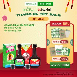 COMBO PHỤC HỒI SỨC KHỎE SAU BỆNH của Dược Bình Đông gồm 3 Thiên Môn Bổ Phổi và 3 Bát Tiên Bình Đông
