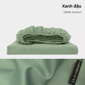 Ga Giường Cotton Satin 1m2 1m4 2m và 2m2 Nhiều Màu bo chun Cao Cấp À Ơi Concept không xù lông trơn mượt thoáng mát Home Bedding