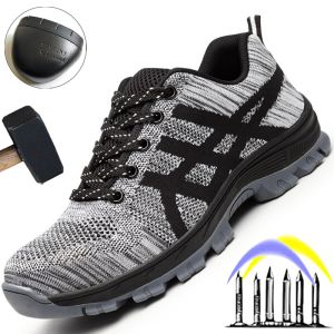 Plus Size 49 50 Work Sneakers Male Safety Shoes Indestructible Work Shoes Men Construction Industrial Shoes Breathable Footwear