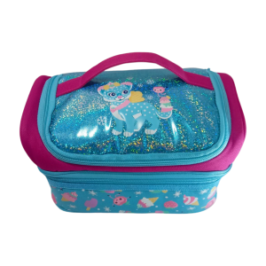 My Style TM 2361 Snow Leopard Double Decker Lunchbag Metal Finish Material - tas bekal