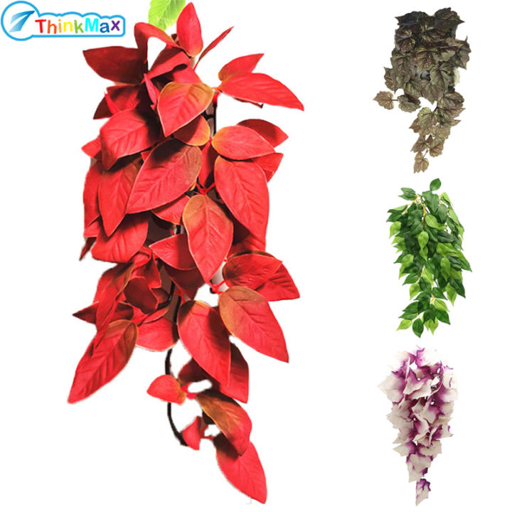 Aquarium Decorative Hanging Plant Vines For Reptiles Amphibians Fake
