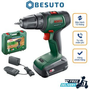 Máy Khoan Và Bắt Vít Không Dây BOSCH UNIVERSALDRILL 18 Nhẹ Và Nhỏ Gọn Cung Cấp Công Cụ Hoàn Hảo Thiết Kế Công Thái Học 2 Pin Sạc Công Nghệ Lithium-ion Nhập Đức Bảo Hành 12 Tháng