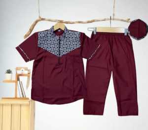 KOKO ANAK MOTIF BATIK / BAJU MUSLIM ANAK LAKI-LAKI USIA 1-12 TAHUN [ Pilih Warna ] COD