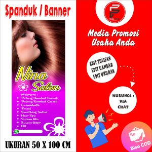 Spanduk banner Salon / Banner Salon / Spanduk salon Ukuran 50 x 100 cm