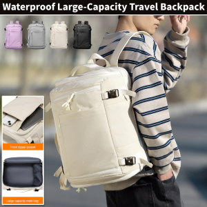 Box-Style Large-Capacity Luggage Backpack Waterproof Carry On Daypack Travel Duffel Bag With Shoe Compartment