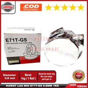 Kawat Las Flux Core/Co2/Mig Tanpa Gas 0.8mm 1Kg Kawat Las Mig Migi DAIDEN