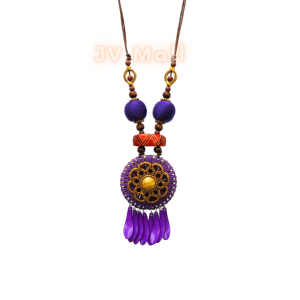 Kalung Cantik / Kalung Fashion / Kalung Batik / Aksesoris Batik / Kalung Etnik / Kalung Handmade / Kalung Wanita / Aksesoris Wanita / Kalung Hijab / Kalung Modern KF16