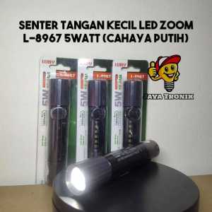 Senter Tangan Kecil LED Luby L-8967 5W Zoom Cahaya Putih Garansi Resmi Original
