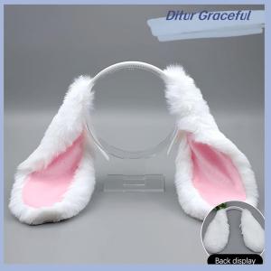 Ditur Dễ Thương Bunny Tai Headband Sang Trọng Thỏ Tóc Hoop Mũ Nón Cosplay Trang Phục Phụ Kiện Tóc Cho Người Lớn Đảng