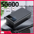 Sạc Dự Phòng PIN Polymer cao cấp 50000mah, 4 cổng sạc đầu vào, 3 cổng sạc đầu ra, Power bank tích hợp đèn pin, hiển thị dung lượng kỹ thuật số,. 