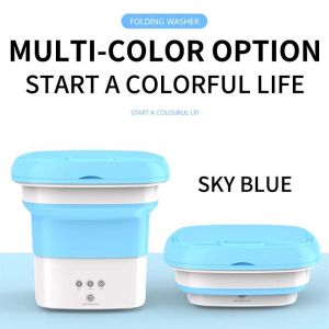 15L Automatic Mini Folding Washing Machine With Dryer Portable Washing Machine Small Ozone Sterilization Fully Automatic Cleaning Washing Machine + Drainage