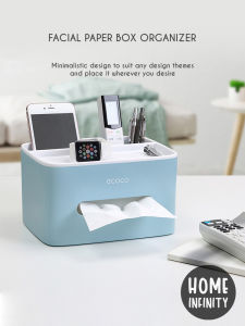 ECOCO FACIAL PAPER BOX - STORAGE/ORGANIZER/TISSUE/BOX/HOLDER/DESK/TABLE/CONTROLLERS
