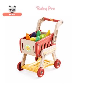 Baby Pro Kids Mini Shopping Cart Vegetable Toys Educational Pretend Play Toy