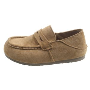 Free Shipping Retro Two-Way Loafers For Women 2026 New Autumn Casual Slip-On Mules Casual Single Shoes For Women