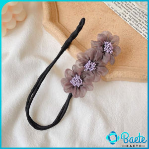 Baete Ladies Sweet Fashion Pearl Flower Coil Simple and Generous High-end Hairpin Semi-round Ball Head