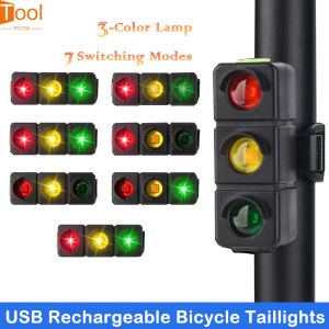 Bike Light Bicycle Taillight MTB Cycling Multi Lighting Modes USB Rechargeable Led Bike Warning Lamp Flash Tail Rear Lights