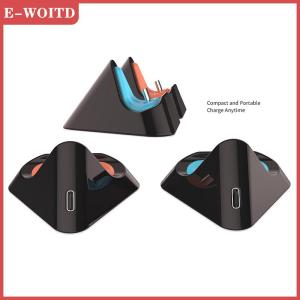 【E-WOITD】 แท่นชาร์จแบบพกพาสำหรับสวิตช์2 สวิตช์ สวิตช์ OLED ที่มีพอร์ต Type C ฐานวางคอนโซลเกมสำหรับสวิทช์ Lite