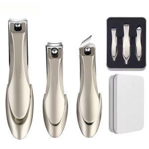 Nail Clipper 3Pcs Nail Trimmer Large Sharp Stainless Steel Anti Splash Sharp Fingernail Cutter