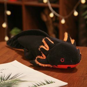 ALLLUCK Đầy màu sắc Đồ chơi nhồi bông Newt Salamander 23/45cm Búp bê Axolotl dễ thương Gối mềm nhồi bông Dễ thương dây chuyền móc khóa Ghế Sofa Phòng Khách Quà tặng