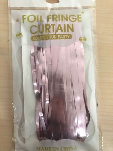 (Gifts Home) Tirai BirthdayRumbai Plastik Chrome Foil 200x100Cm Curtain Backdrop Curtain rumbai doff