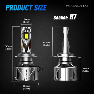Extremely Bright Novsight N97 LED Car Headlight Bulb 9005(HB3) 9006(HB4) H4 H7 H11 LED Light for Car High/Low Beam Fog Light 240W 60000LM 6500K Plug&Play 2PCS 1 Year Warranty
