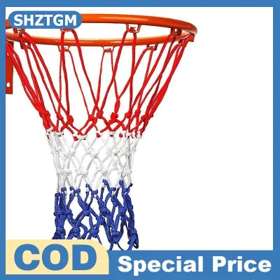 SHZTGM ตาข่ายบาสเก็ตบอลสำหรับงานหนักทนทานมีหลายสีสำหรับใช้ในสนาม