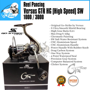 Reel Pancing Go Strike Versus GTR HG 800 - 3000 SW (8 Bearing) Power Handle Murah - Engkus Fishing