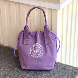 กระเป๋าใส่กล่องใส่ข้าวกันน้ำเก็บความร้อนแบบมีหูรูด