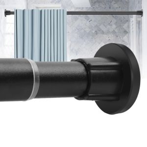 Shower Curtain Rod Heavy-Duty Stainless Steel 45lbs Load 43.3-78.7in Adjustable Anti-Slip Rod for Window Door Bathroom Clothes Hanger 2.2cm Diameter