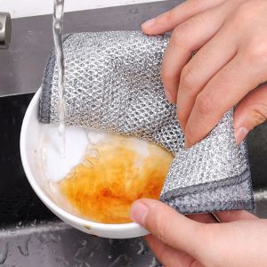 CHILDRENANDFASHION-- 6pcs Kitchen Non-stick Oil Dish Clean Towel Washing Rags / Household Cleaning Accessories