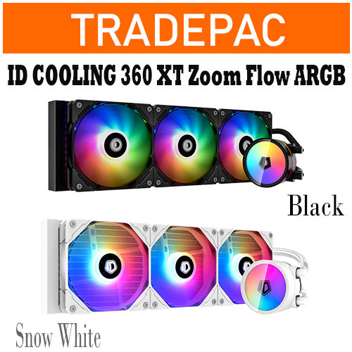 ID-COOLING ZOOMFLOW 360XT BLACK/WHITE ARGB AIO COOLER (LGA 1700 READY ...