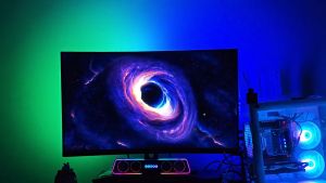 Silicone Back Self Adhesive LED Light Strip USB 5V Interface 24 Inch Monitor Screen RGB Backlight for Game Room Ambient Decor