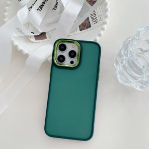 IPH 6 6s 7 8 Plus X Xs Max 11 12 13 14 Pro Max plain matte chrome hard phone case casing cover 手机壳