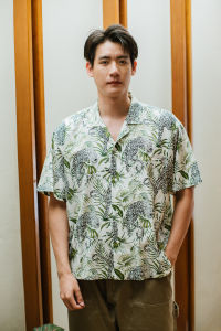 (JUN) Hawana Short Sleeves เสื้อเชิ้ตแขนสั้นฮาวานา White Tiger