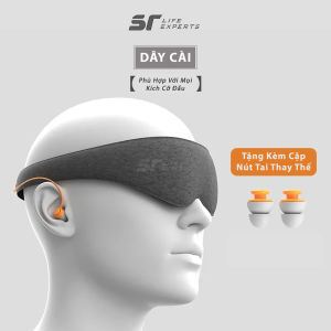 Bịt Mắt Ngủ Dây Cài Bịt Tai Chống Ồn Thư Giãn Thoải Mái Bịt Mắt Máy Bay Du Lịch Văn Phòng - Sairui