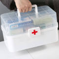 COD + Ready Stock】 First Aid Kit Box Transparent Plastic Family First Aid Box Medicine Storage Box High-capacity Medicine Storage. 