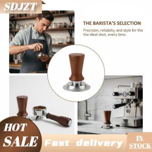 SDJZT Gỗ sồi cà phê búa 51mm 53mm 58mm với cơ sở thép không gỉ cao cấp lý tưởng cho baristas