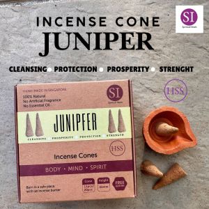 HSS Juniper Incense Cone 100%  using Juniper leaves Protection and Encourages Visions