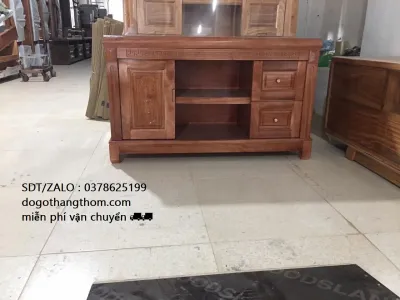 kệ tivi gỗ xoan đào 1m giá thật